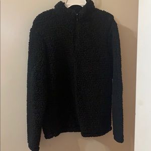 black sherpa sweater